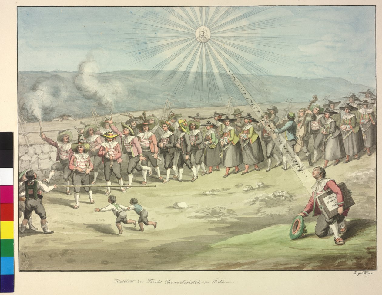 Homenaje de los tiroleses al emperador Francisco I de Artist Unknown