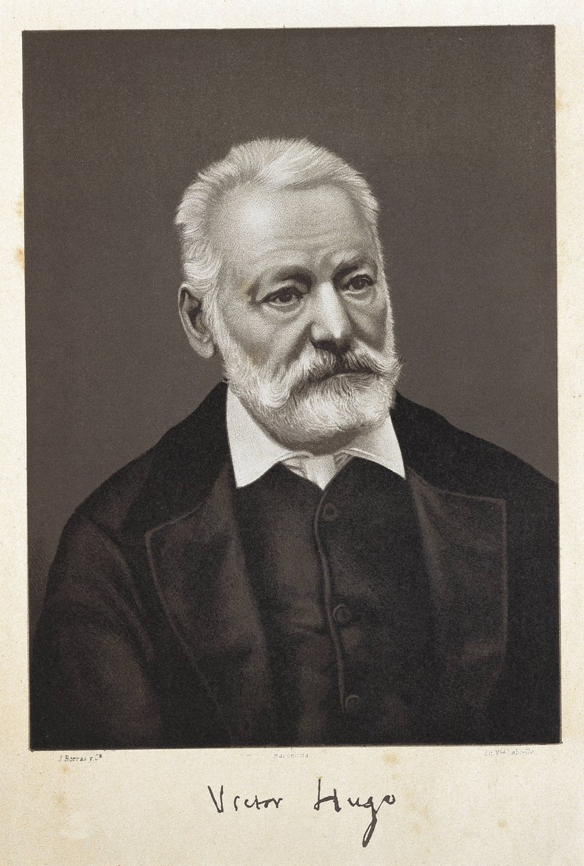 Hugo, Victor (1802-1885). Escritor romántico francés. Litografía de Artist Unknown