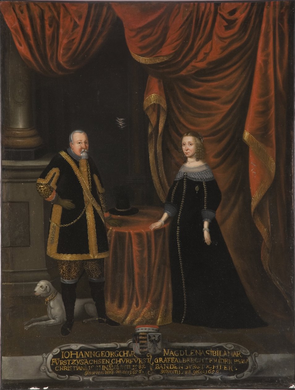 Juan Jorge I de Sajonia y Magdalena Sibila de Prusia (óleo sobre lienzo) de Artist Unknown