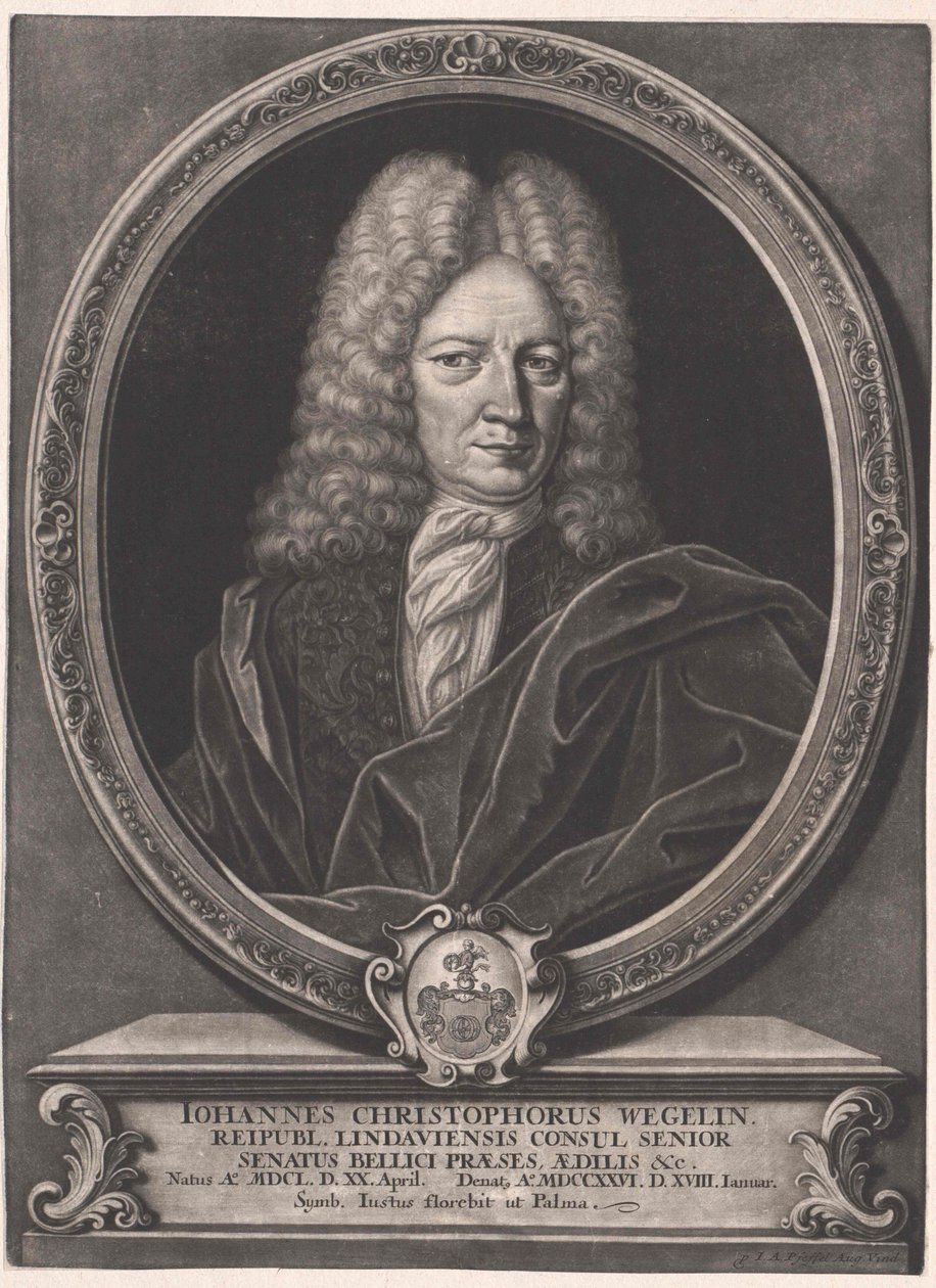Johann Christoph Wegelin (imprimir) de Artist Unknown