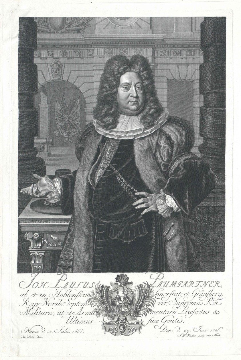 Johann Paul von Paumgartner von Holenstein y Lonnerstadt de Artist Unknown