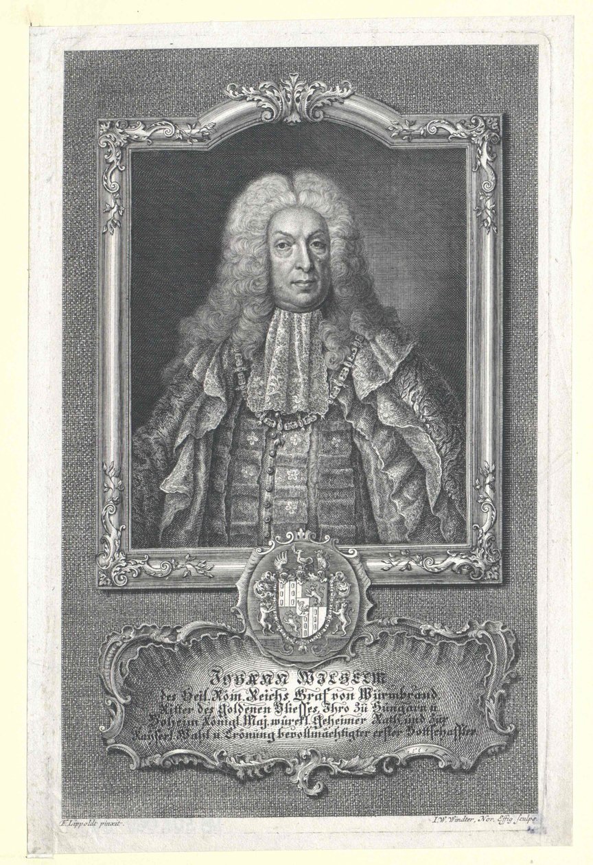 Johann William Conde de Wurmbrand-Stuppach (imprimir) de Artist Unknown