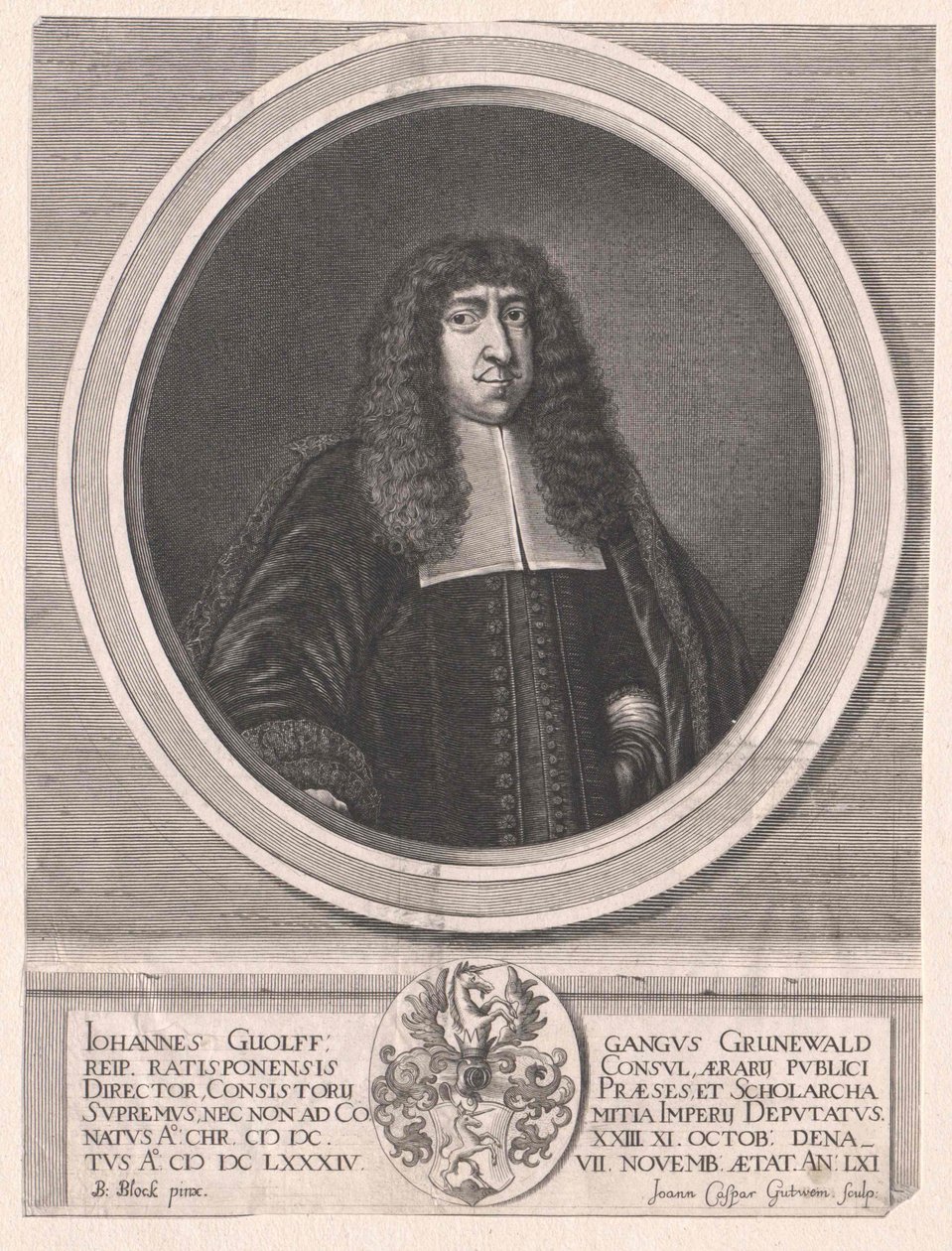 Johann Wolfgang Gruenewald (imprimir) de Artist Unknown