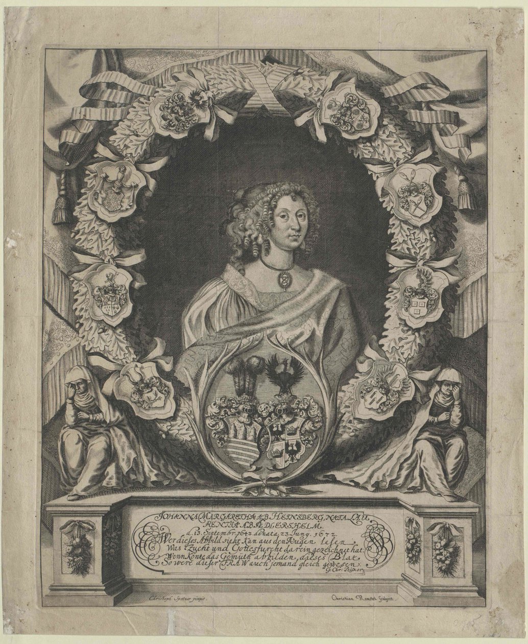Johanna Margaretha von Lorenz-Adlershelm (huella) de Artist Unknown