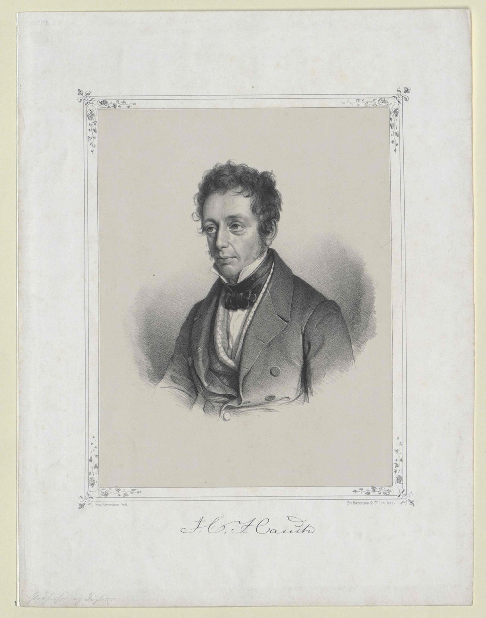 Johannes Carsten Hauch (imprimir) de Artist Unknown