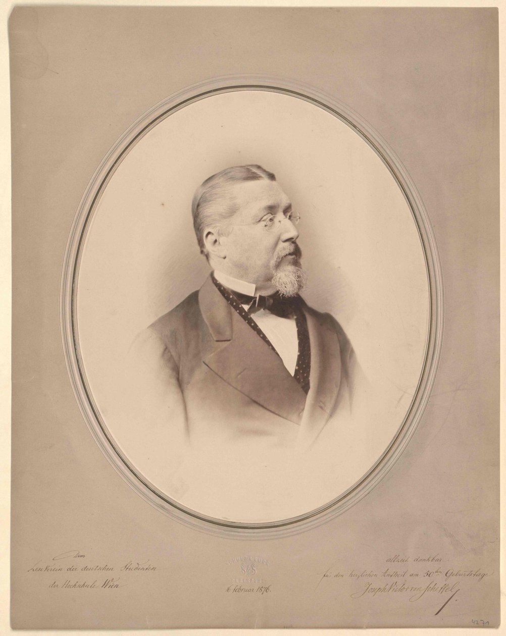 Joseph Viktor von Scheffel (impresión) de Artist Unknown