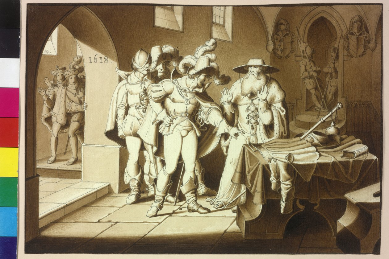 El rey Fernando II y el archiduque Maximiliano de Artist Unknown