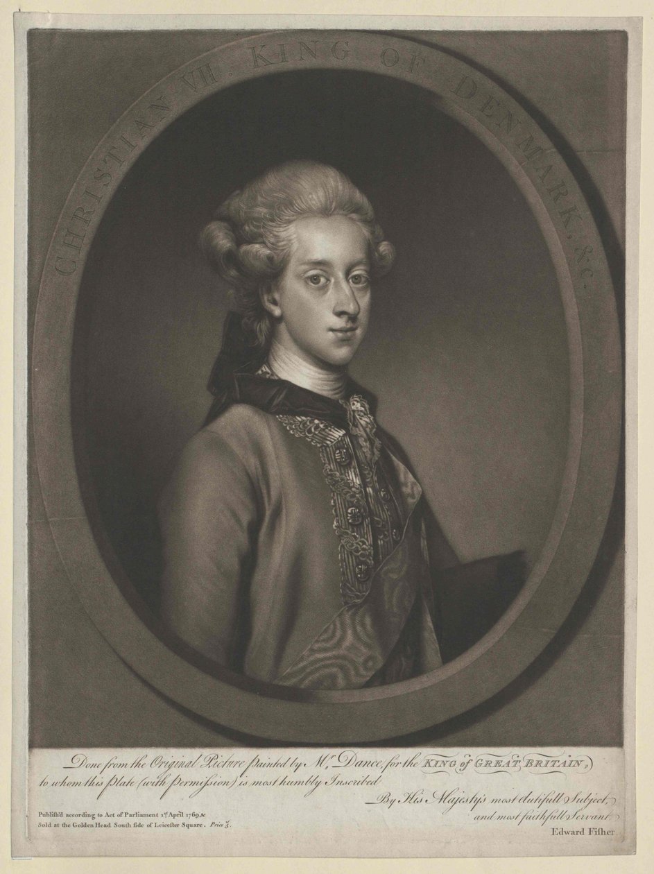 Rey de Dinamarca Christian VII de Artist Unknown