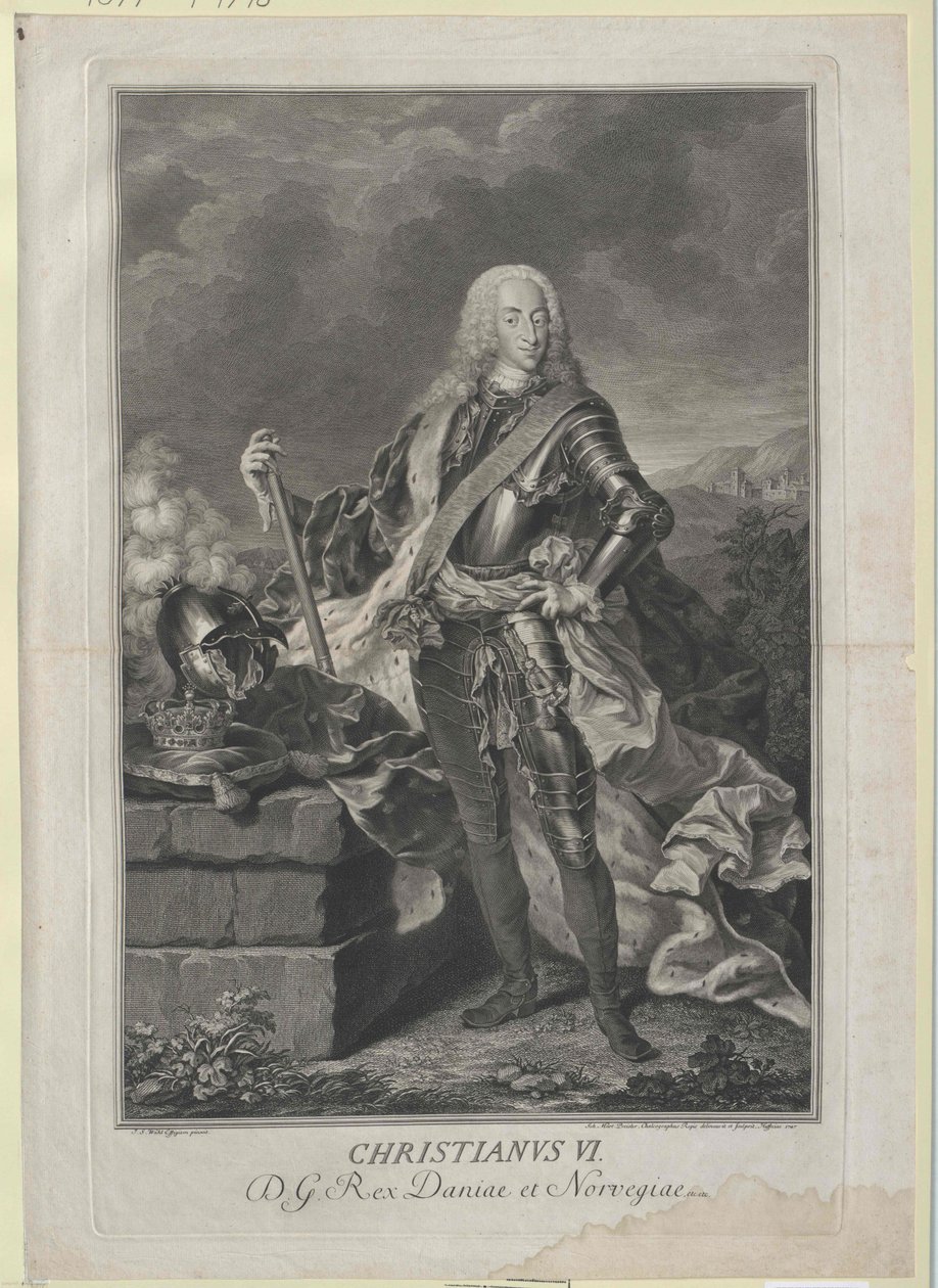 Rey de Dinamarca Christian VI de Artist Unknown