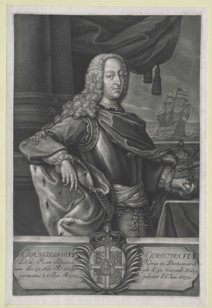 Rey de Dinamarca Christian VI de Artist Unknown