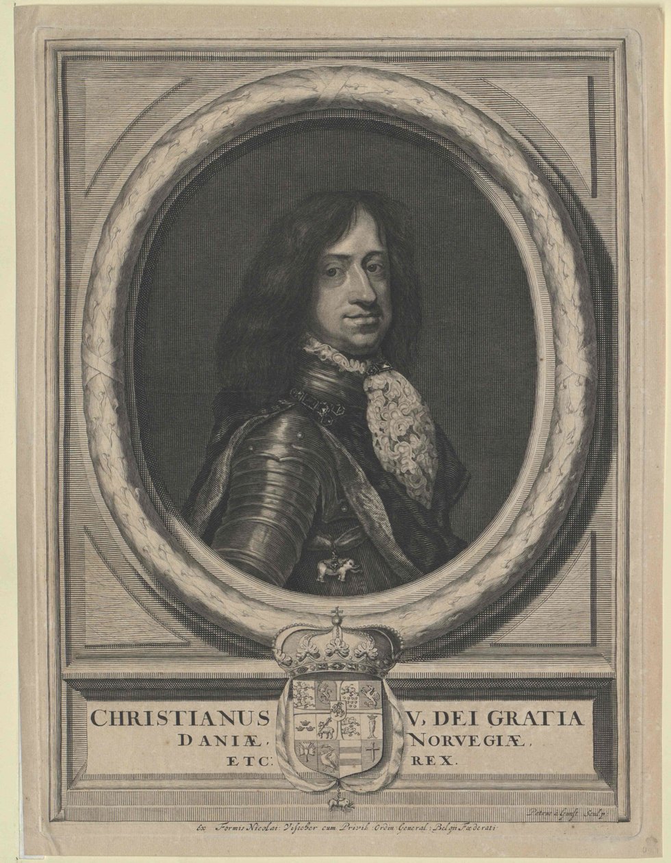 Rey de Dinamarca Christian V. de Artist Unknown