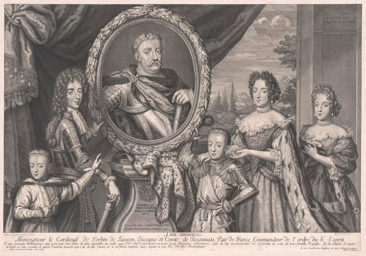 Rey de Polonia Juan III Sobieski (imprimir) de Artist Unknown