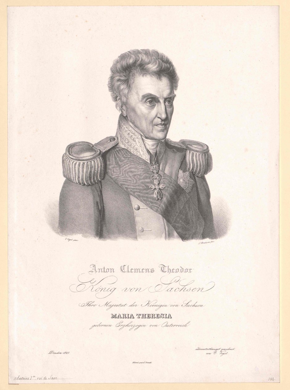 Rey de Sajonia Antón I de Artist Unknown
