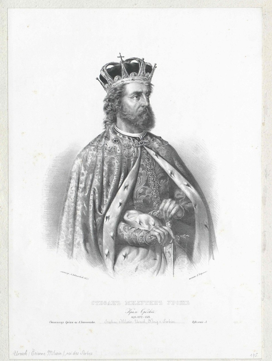 Rey de Serbia Esteban Urosch II de Artist Unknown