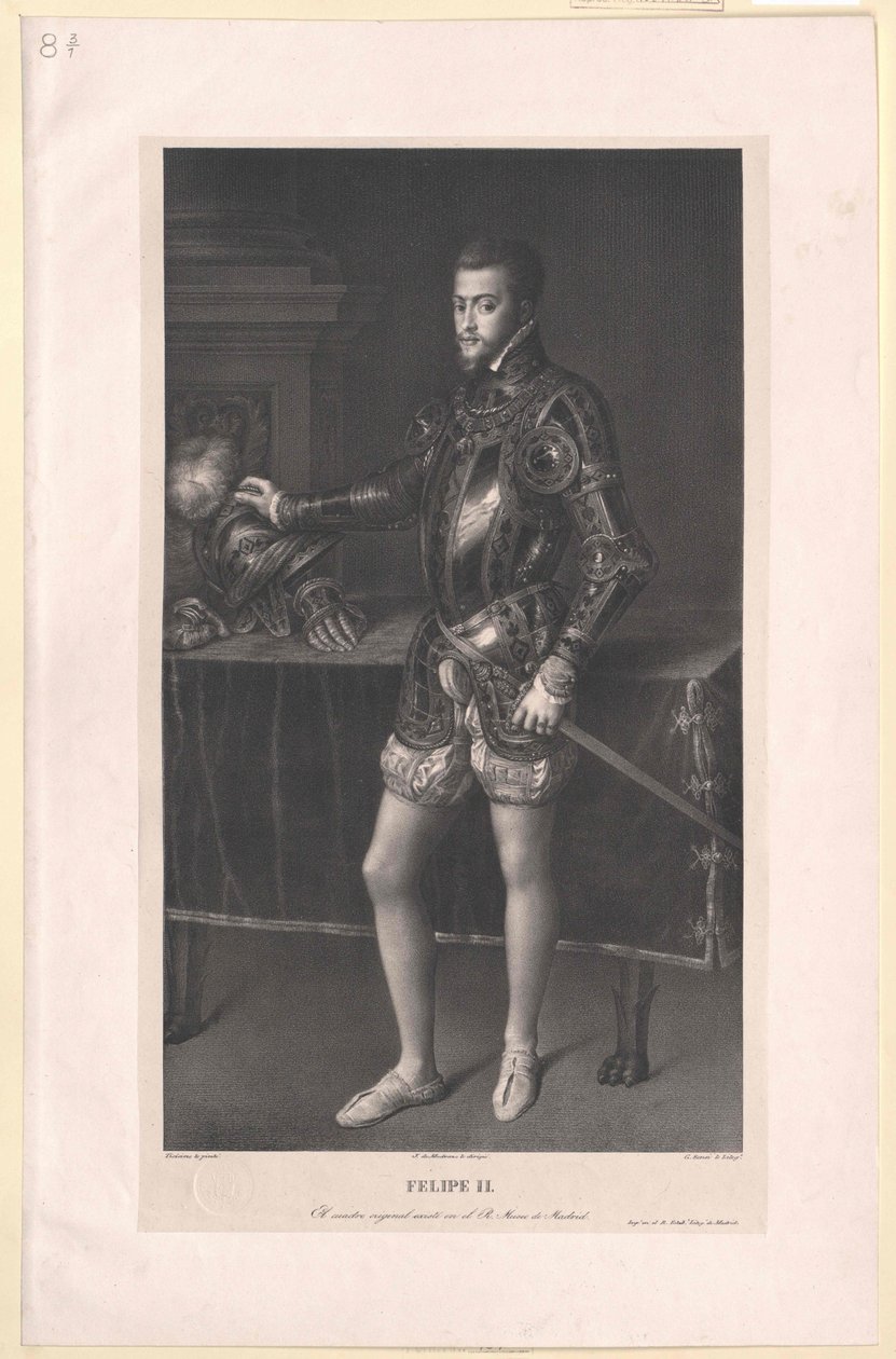 Rey de España Felipe II de Artist Unknown