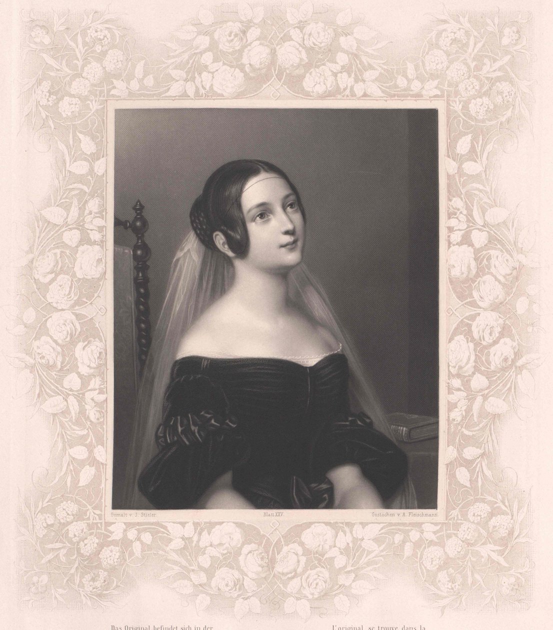 Louise baronesa von Neubeck (impresión) de Artist Unknown