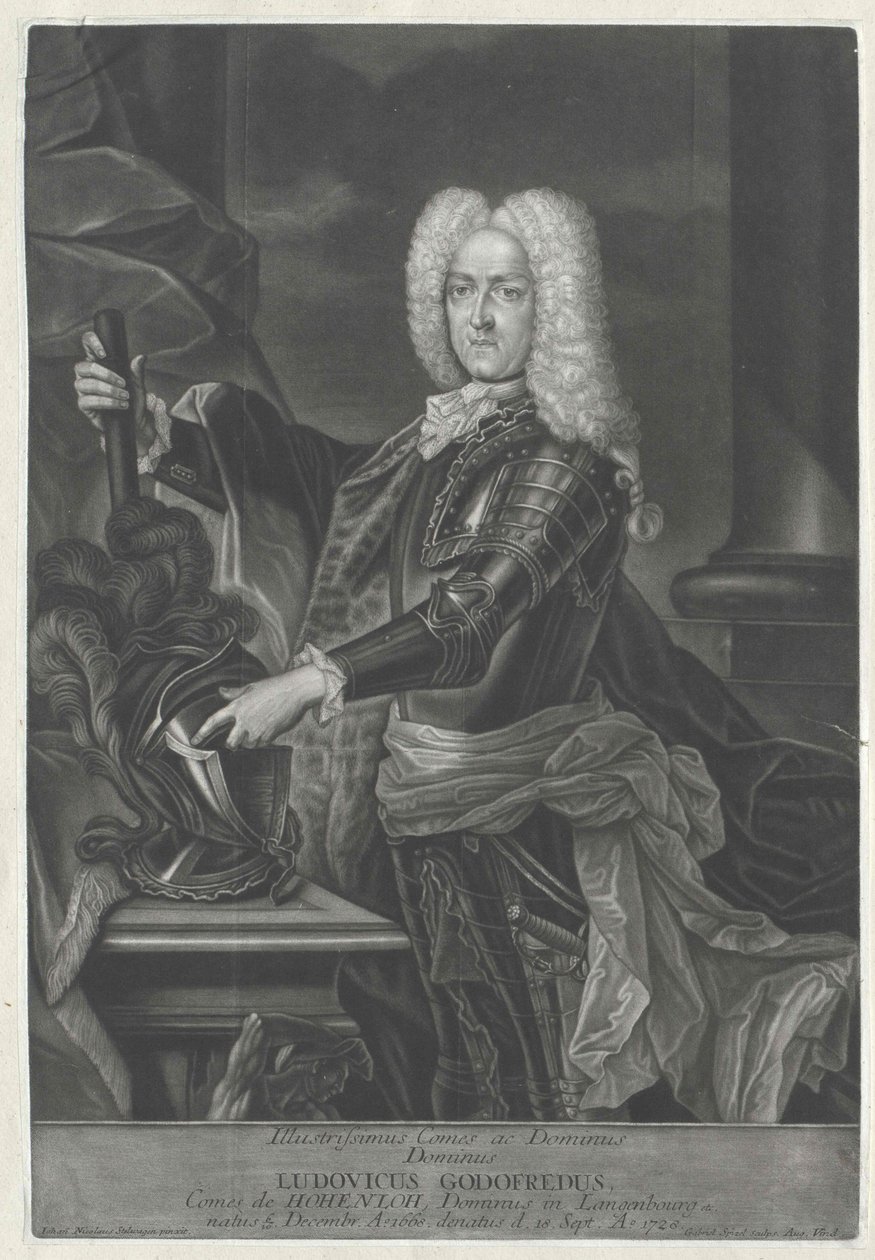 Ludwig Gottfried conde Hohenlohe-Waldenburg-Pfedelbach de Artist Unknown