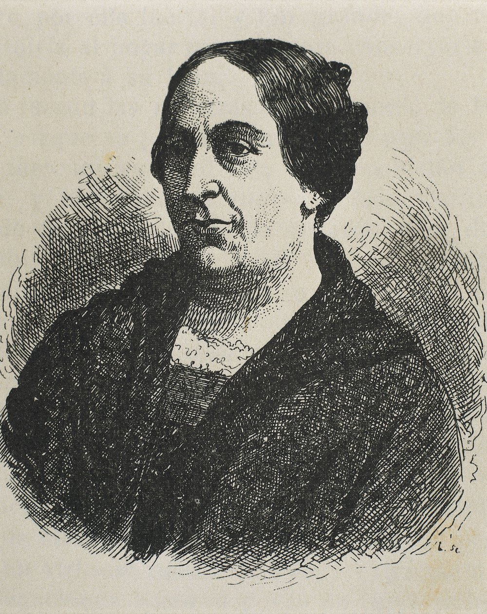 MARÍN DEL SOLAR, Mercedes (1804-1866). Escritora de Chile. Grabado. de Artist Unknown