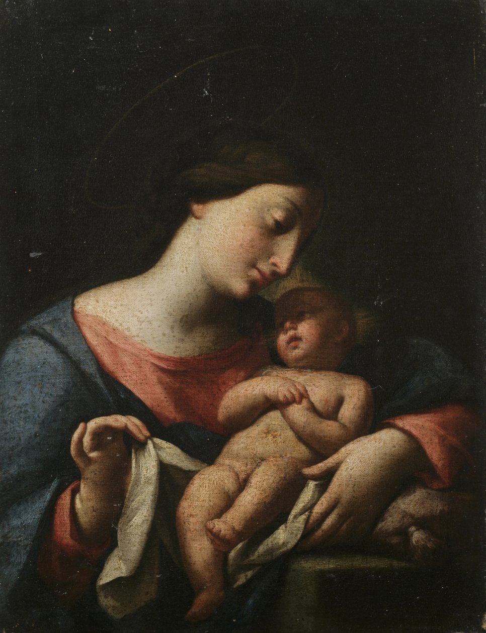 Virgen con el Niño (óleo sobre lienzo) de Artist Unknown