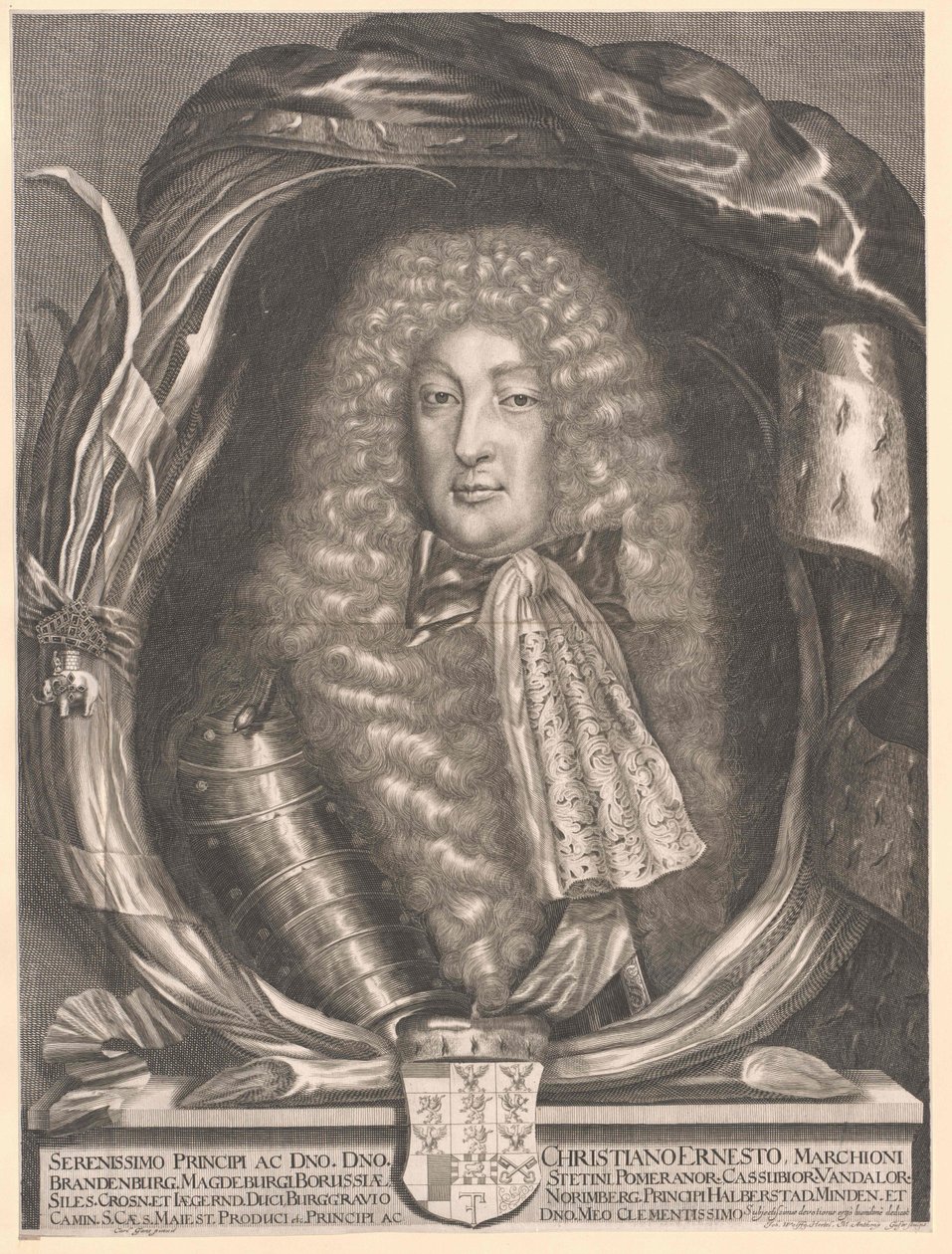 Margrave de Brandeburgo-Bayreuth Christian Ernst (imprimir) de Artist Unknown