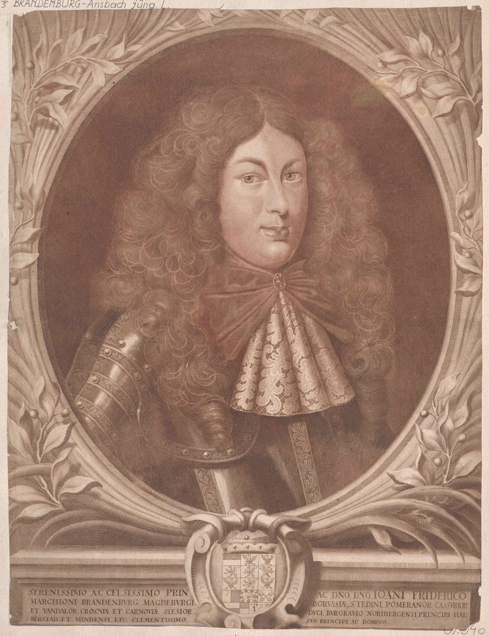 Margrave de Brandeburgo-Ansbach Johann Friedrich (imprimir) de Artist Unknown