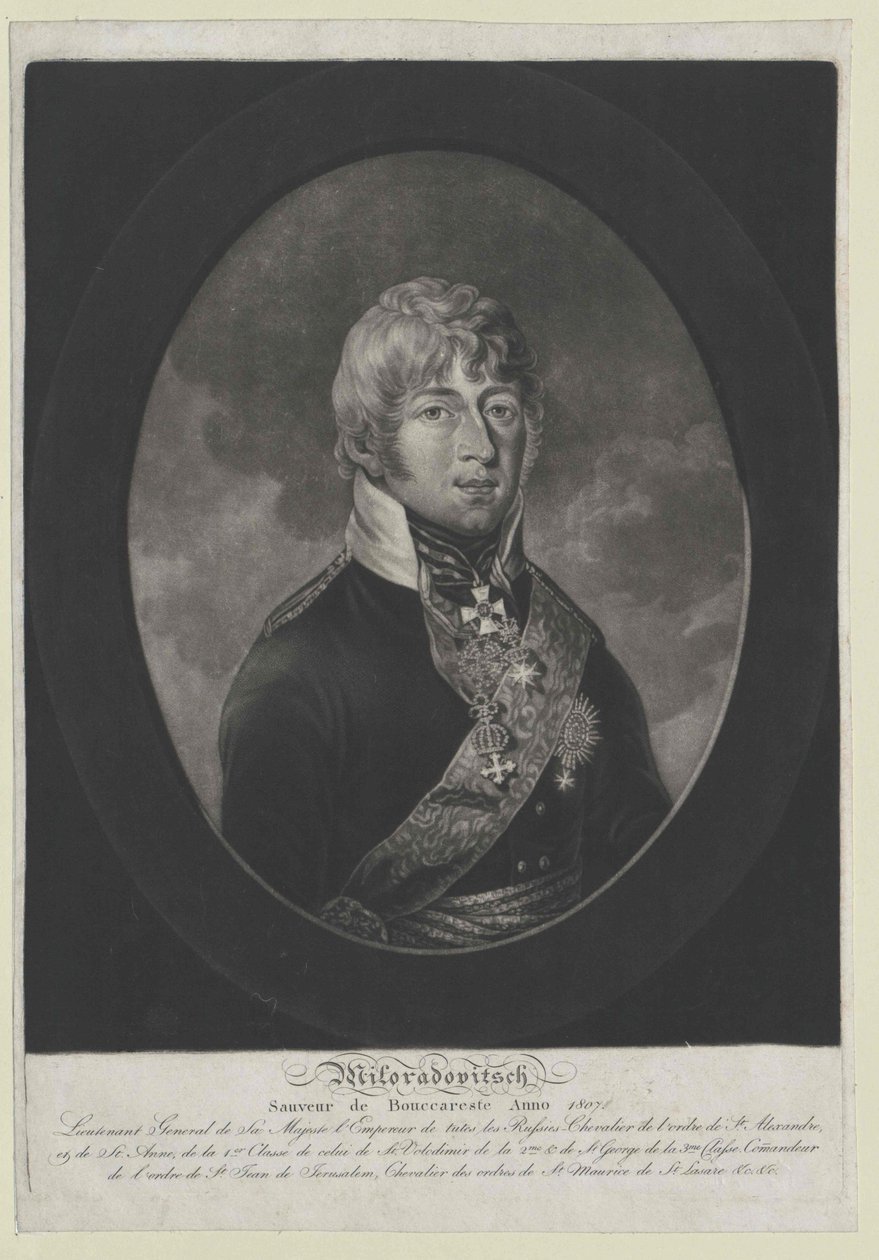 Mijail Andréievich conde Miloradovich de Artist Unknown