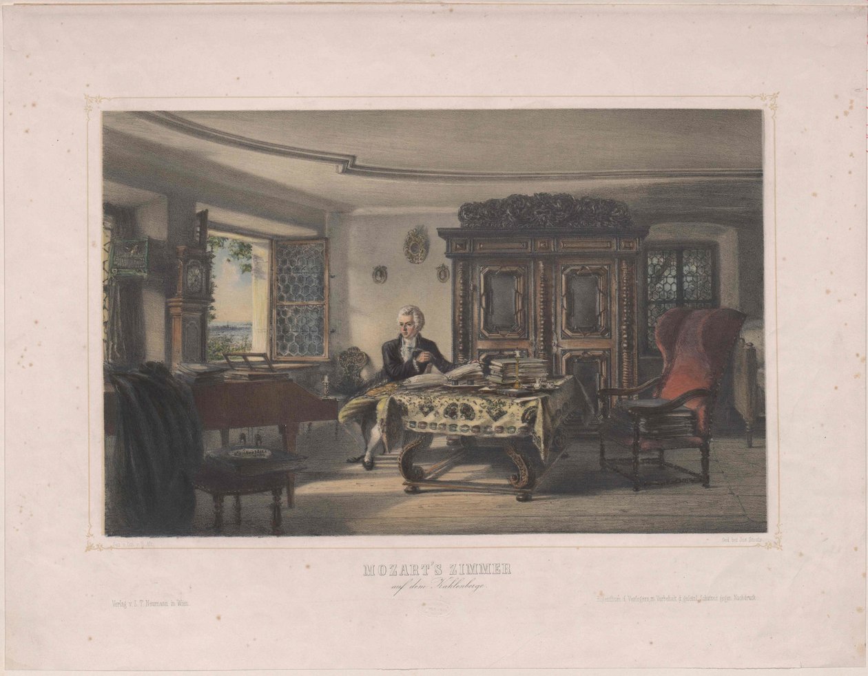 Mozart componiendo de Artist Unknown