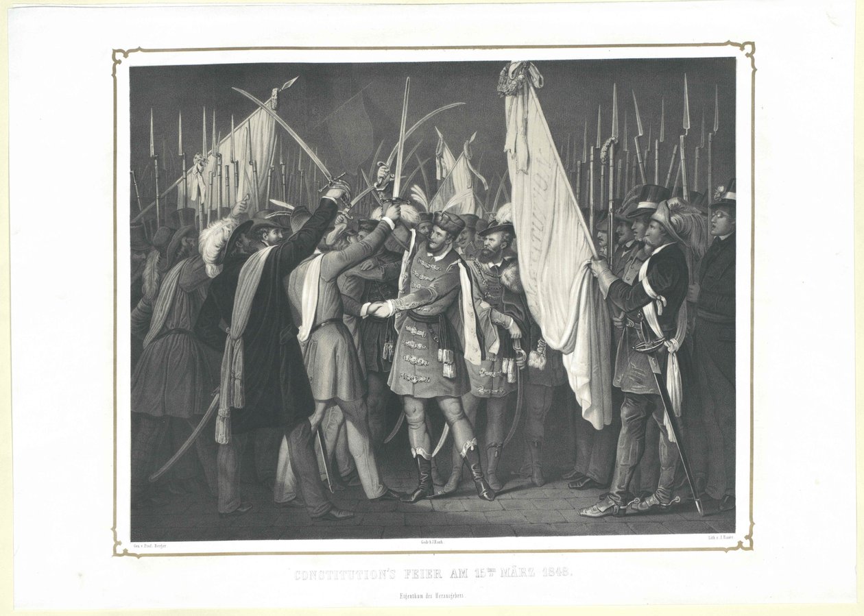 De la ceremonia de Constitución del 15 de marzo de 1848 de Artist Unknown