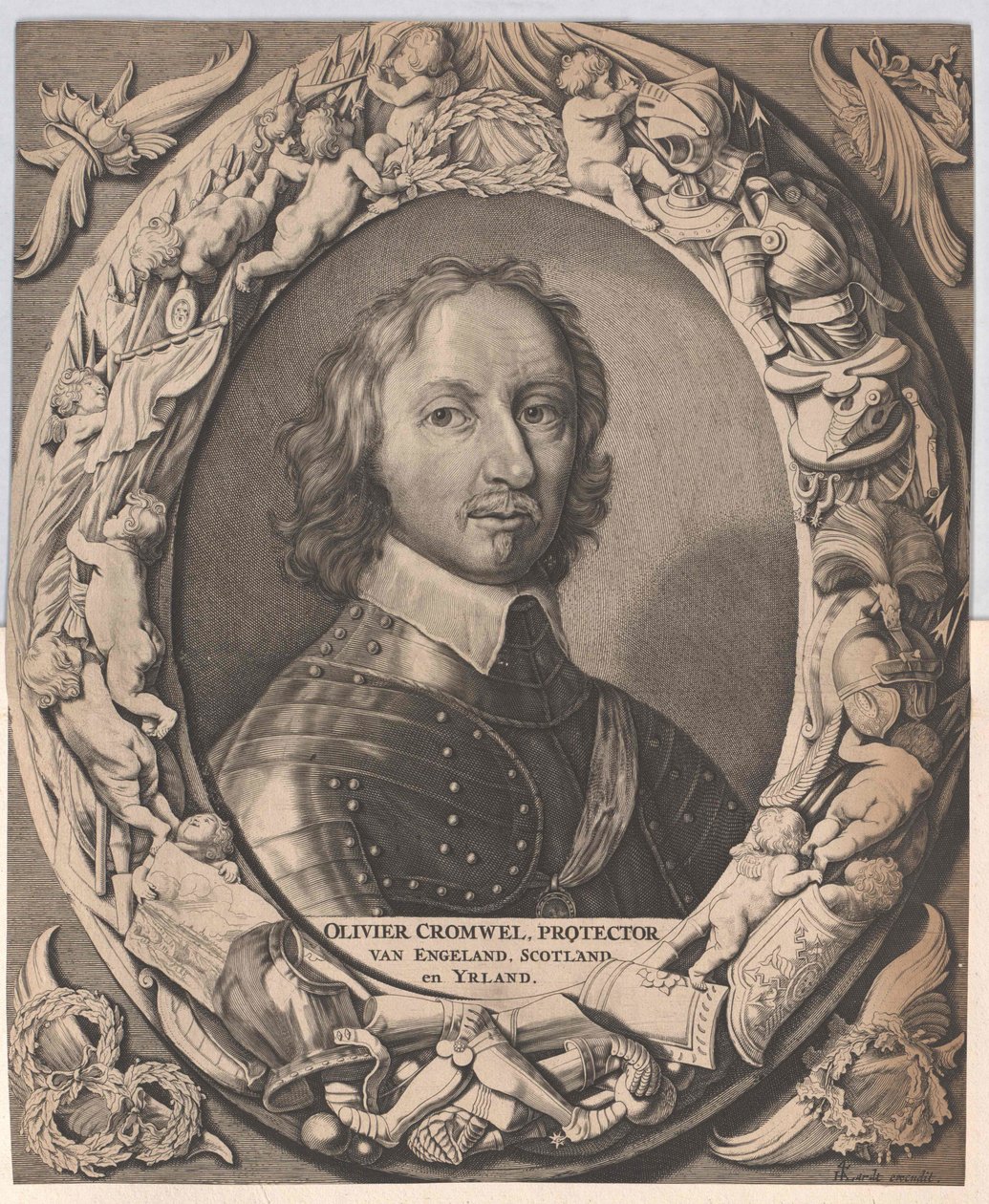 Oliver Cromwell (imprimir) de Artist Unknown