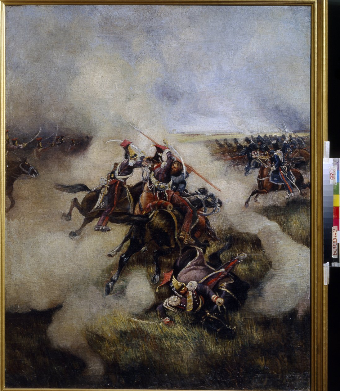 Uhlans polacos luchando con cosacos (óleo sobre lienzo) de Artist Unknown