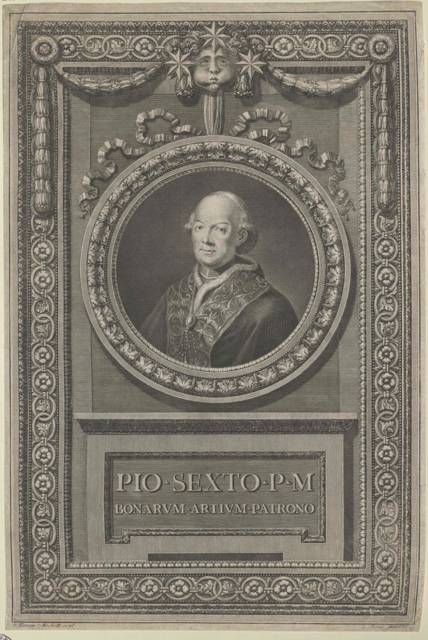 Papa Pío VI (imprimir) de Artist Unknown