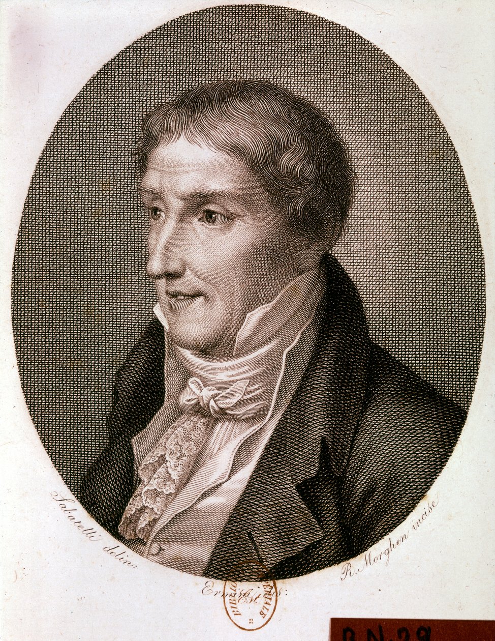 Retrato de Alessandro Volta (grabado) de Artist Unknown