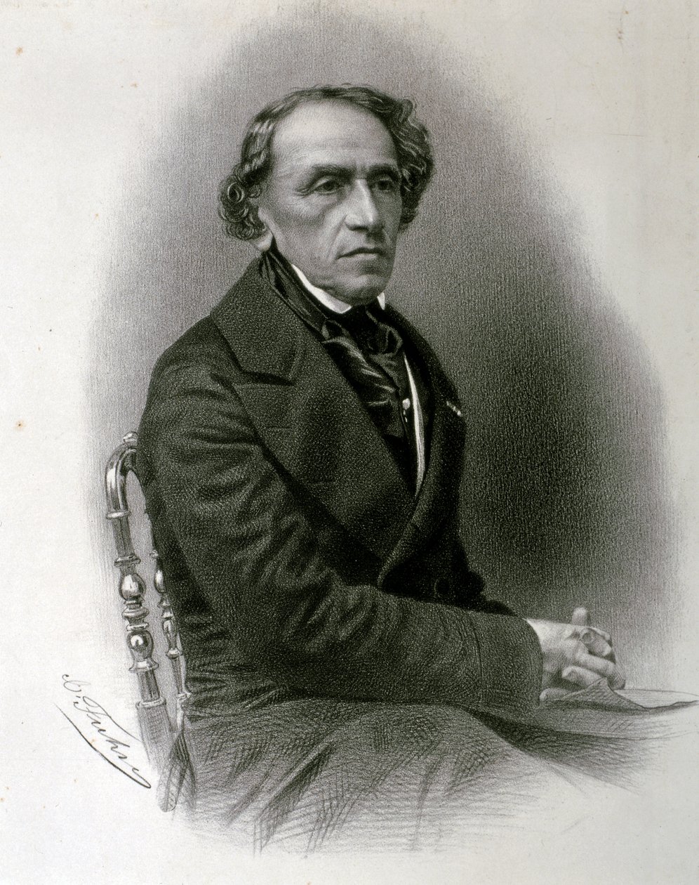 Retrato de Giacomo Mayerbeer (aguafuerte) de Artist Unknown