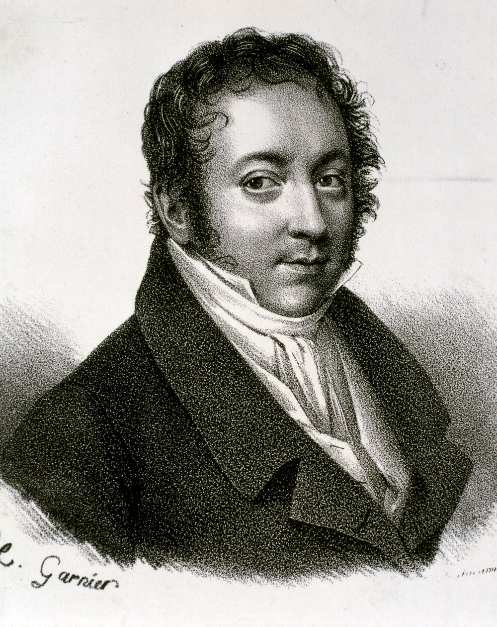 Retrato de Gioachino Antonio Rossini (aguafuerte) de Artist Unknown
