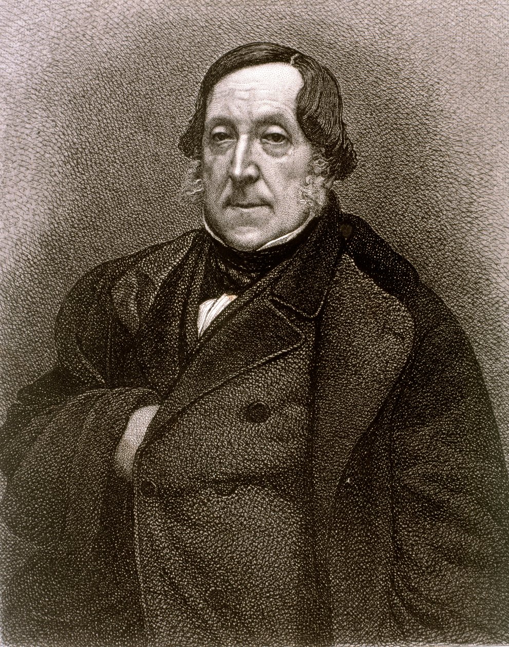 Retrato de Gioachino Antonio Rossini (aguafuerte) de Artist Unknown