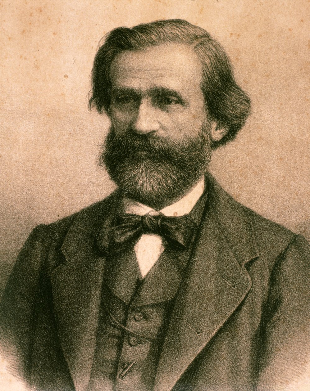 Retrato de Giuseppe Fortunino Francesco Verdi (aguafuerte) de Artist Unknown