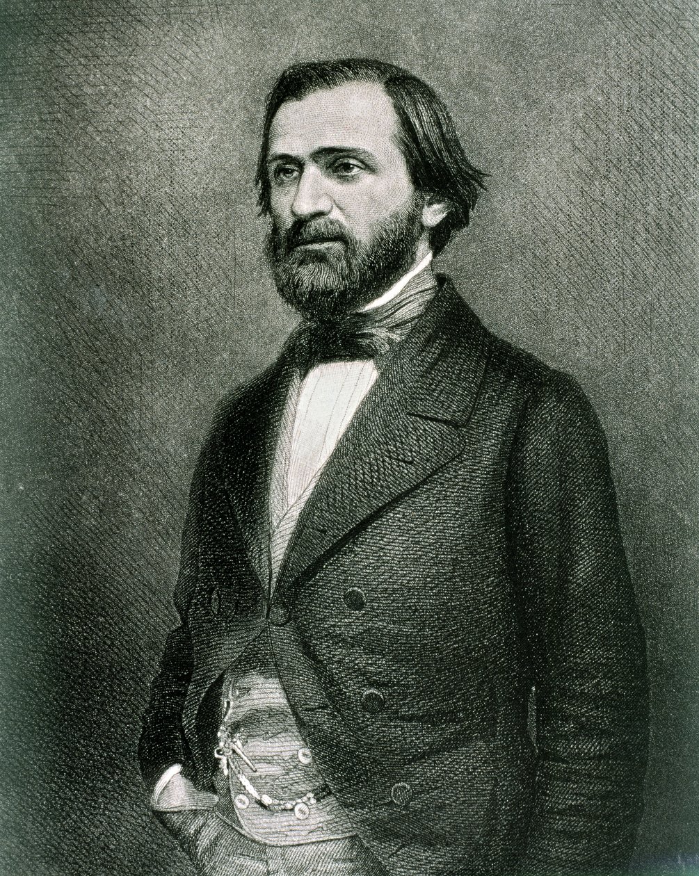 Retrato de Giuseppe Fortunino Francesco Verdi (aguafuerte) de Artist Unknown