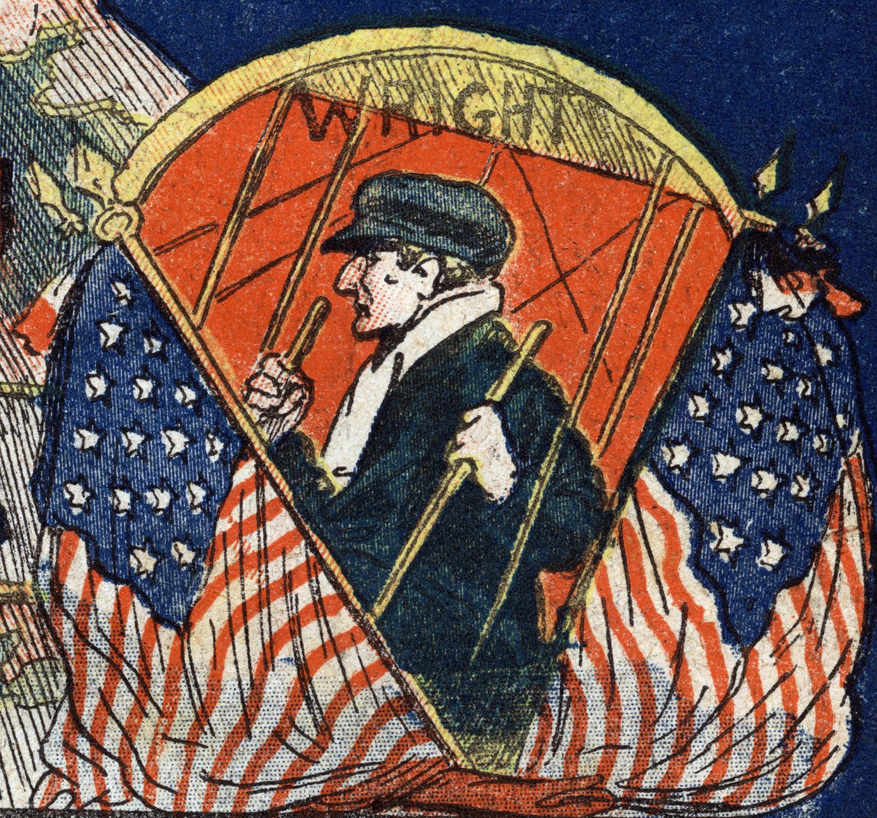 Retrato de Wilbur Wright, pionero de la aviación estadounidense. de Artist Unknown