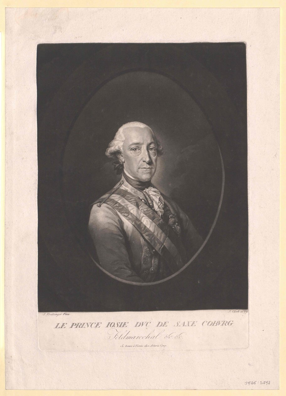 Príncipe de Sajonia Coburgo-Saalfeld Federico Josías de Artist Unknown