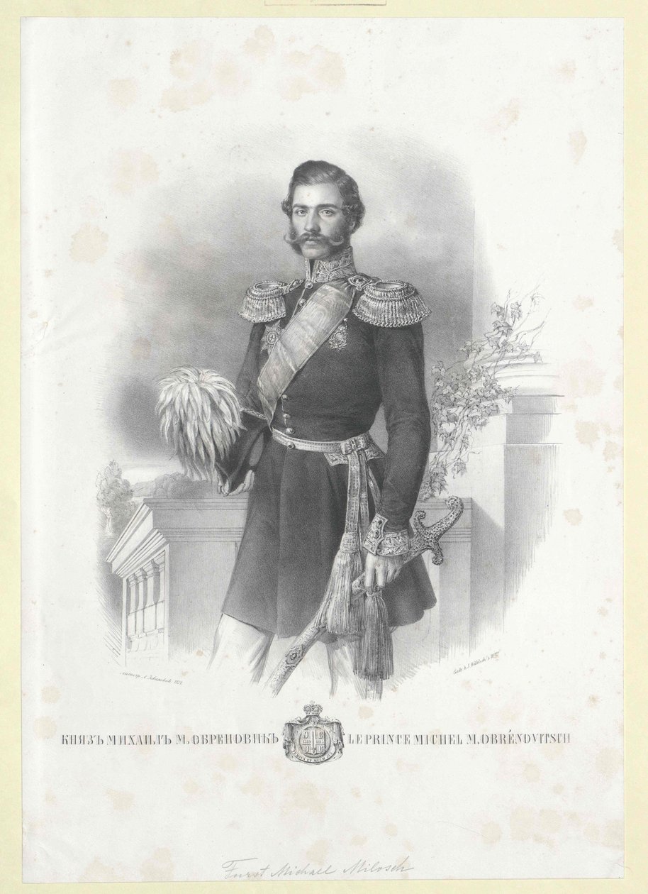 Príncipe de Serbia Michael Obrenovich de Artist Unknown