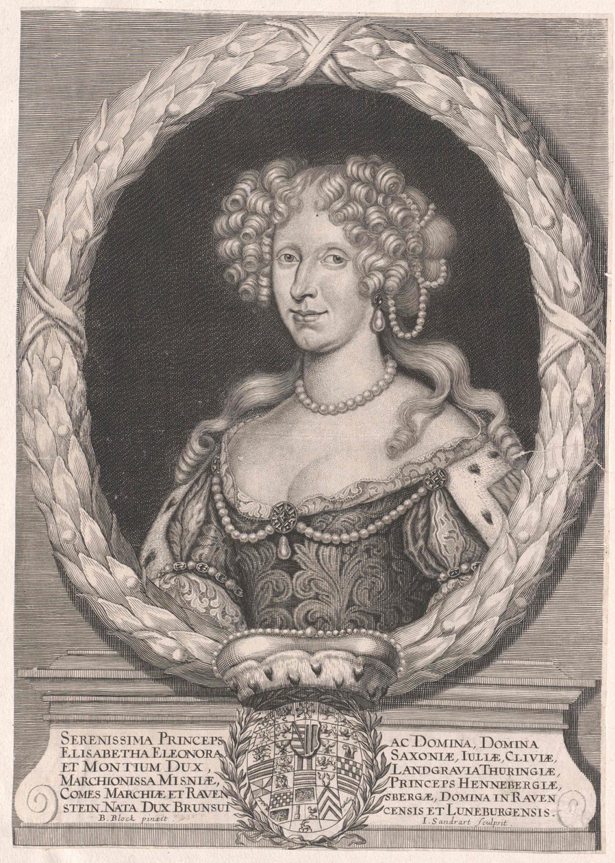 Princesa de Brunswick-Wolfenbuettel Elisabeth Eleanor (imprimir) de Artist Unknown