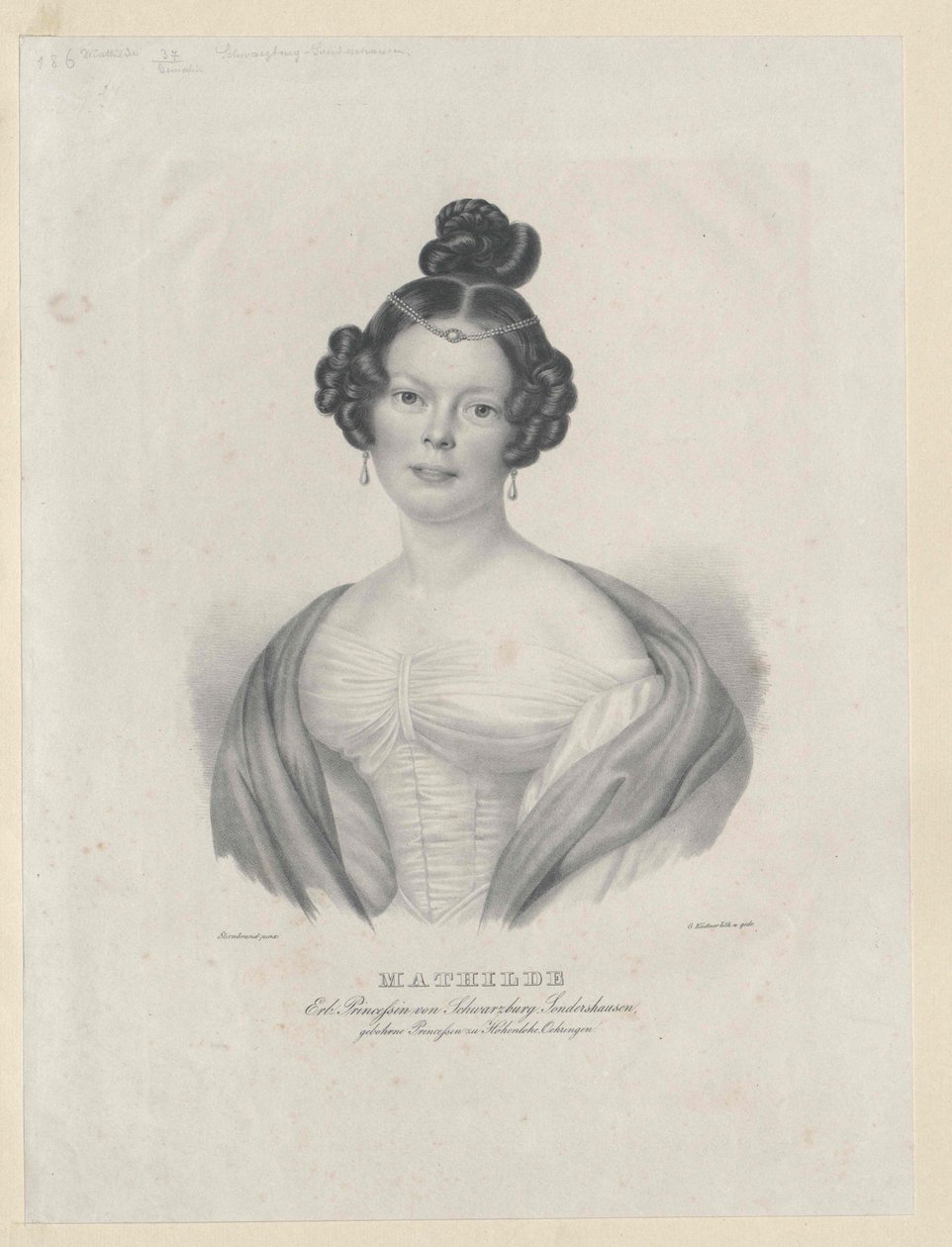Princesa de Hohenlohe-Oehringen Matilde de Artist Unknown