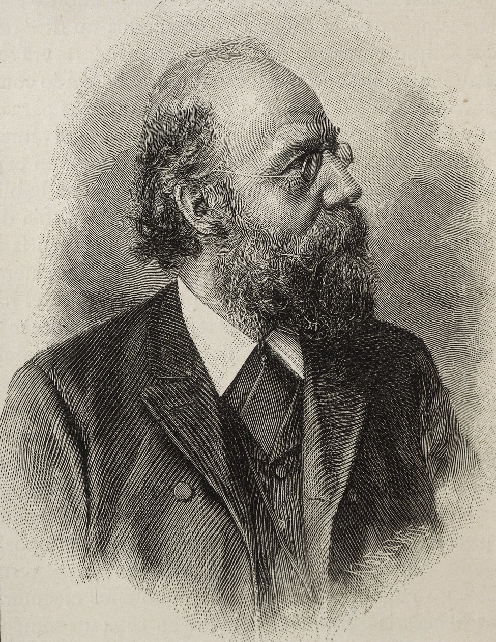 RICKERT, Heinrich (1863-1936). Filósofo alemán, uno de los principales neokantianos. Grabado de Artist Unknown