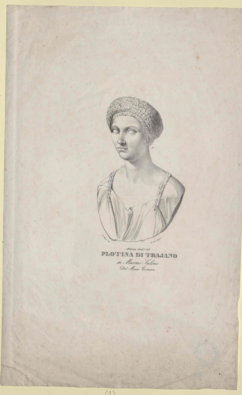 La emperatriz romana Plotina de Artist Unknown