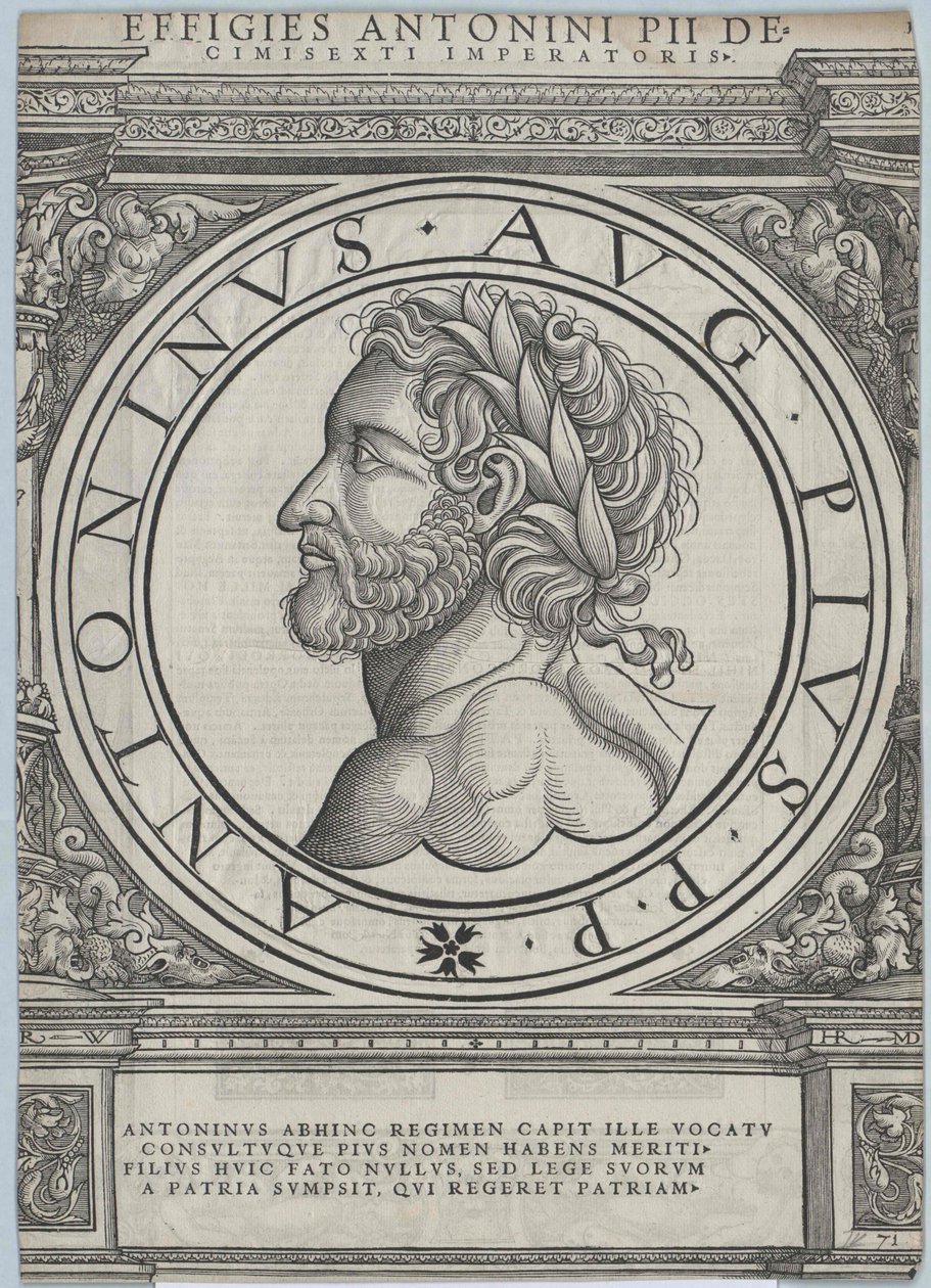 El emperador romano Antonino Pío de Artist Unknown