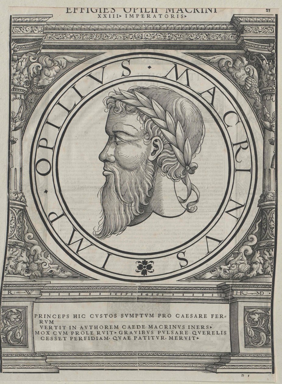 El emperador romano Macrino de Artist Unknown