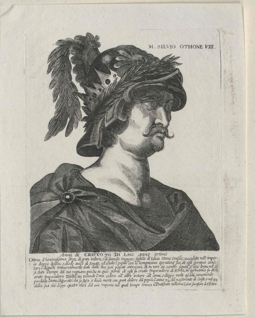Emperador romano Otho (huella) de Artist Unknown