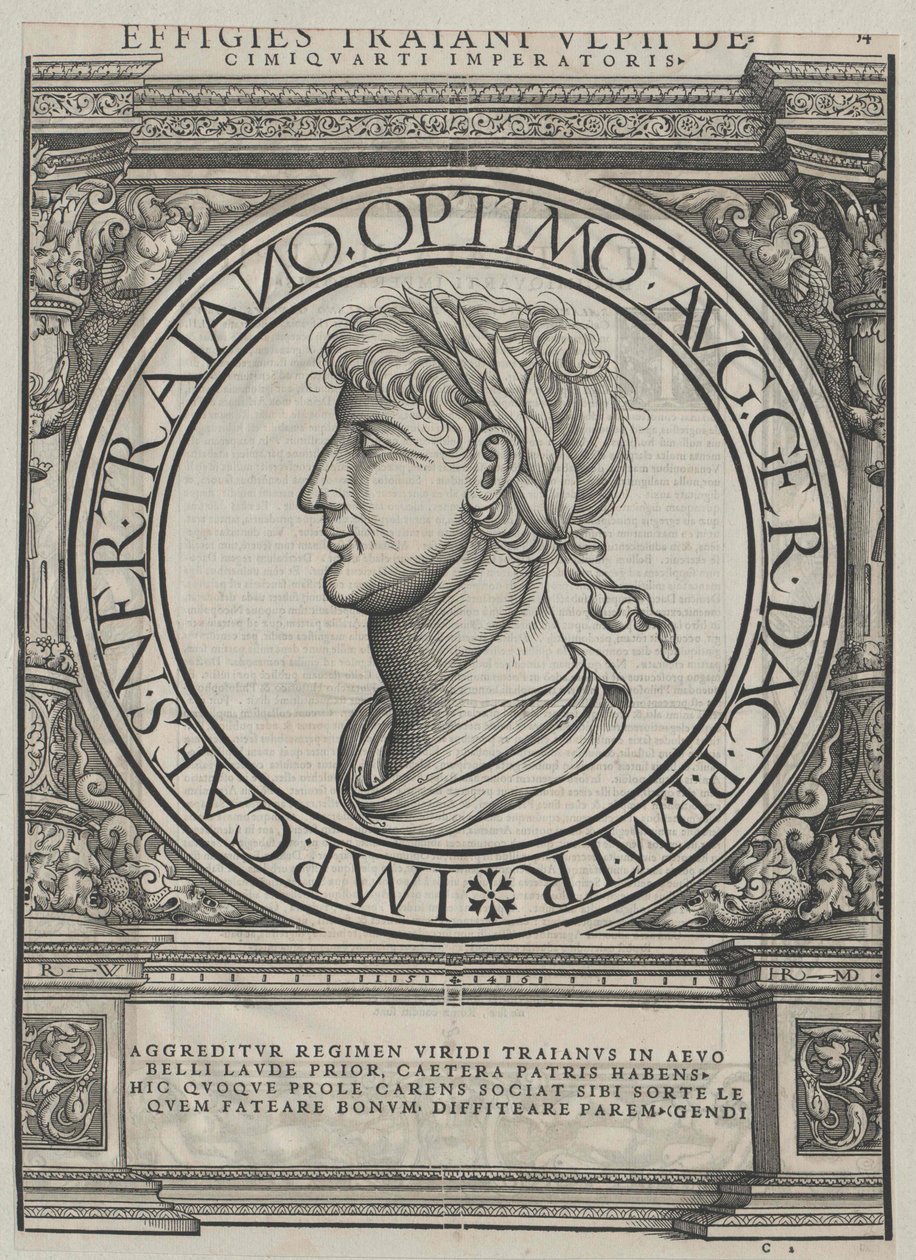 El emperador romano Trajano de Artist Unknown