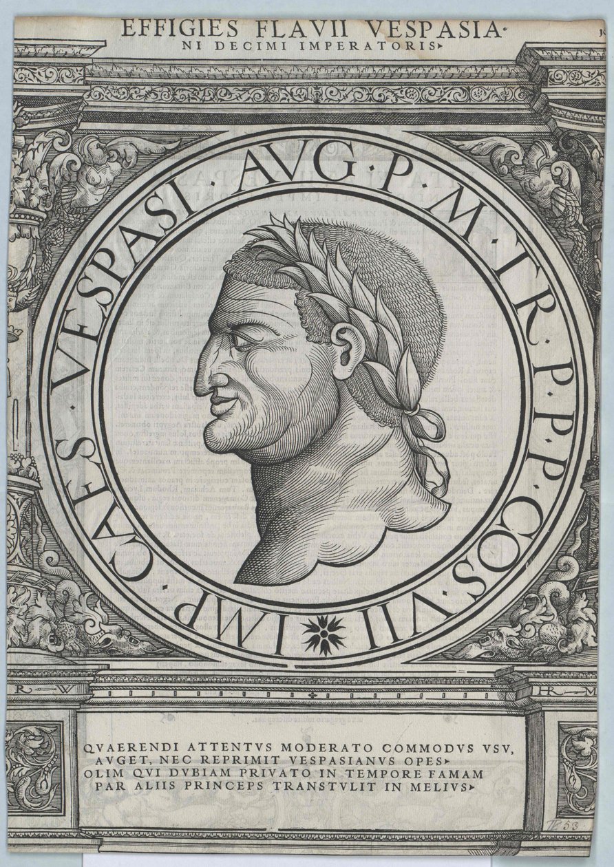 Roman emperor Vespasian de Artist Unknown