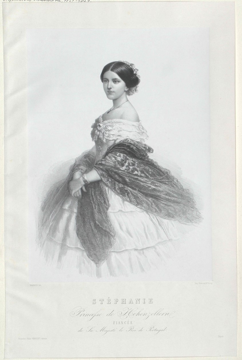 Estefanía Friederike de la Casa de Hohenzollern-Sigmaringen de Artist Unknown